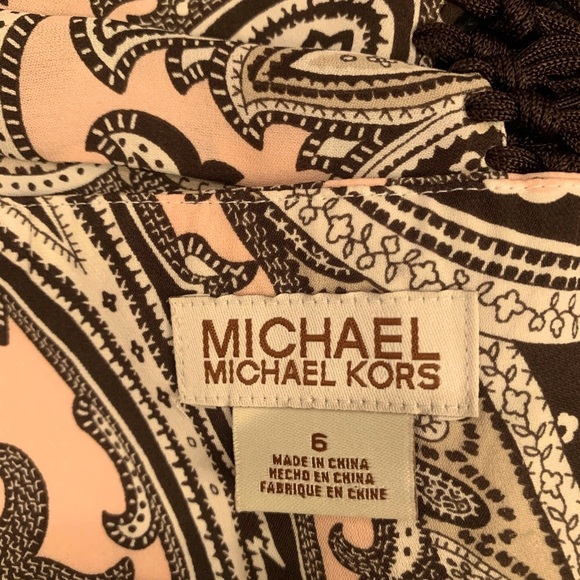 NWOT Michael Kors silk paisley top - Picture 2 of 7